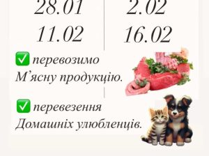 Перевозимо мʼясну і молочну продукцію