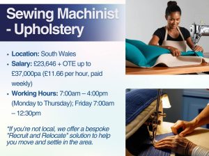 Вакансія: Швачка на фабрику меблів (Прямий контракт)