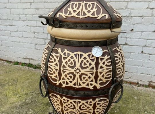 Тандир Шафрна» 125 л | Преміальна XXL BBQ-піч із шамотної глини – ручна робота