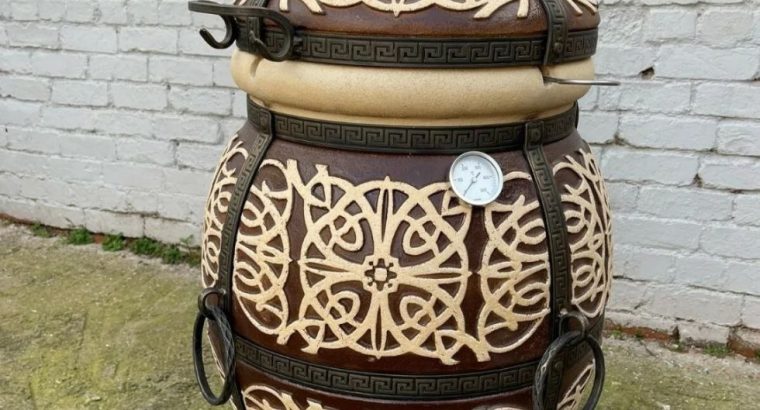 Тандир Шафрна» 125 л | Преміальна XXL BBQ-піч із шамотної глини – ручна робота