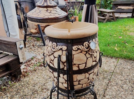 Тандир 65 л Кмінь | BBQ-піч із шамотної глини – ручна робота, доставка безкоштовно