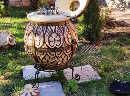 Тандир Аттіка 85 л | Преміальна BBQ-піч із шамотної глини – ручна робота, безкоштовна доставка