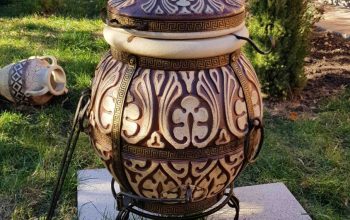 Тандир Аттіка 85 л | Преміальна BBQ-піч із шамотної глини – ручна робота, безкоштовна доставка