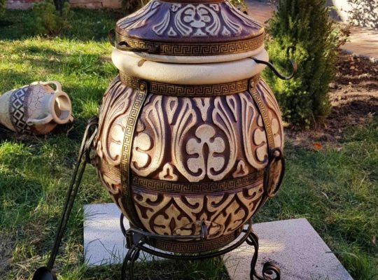 Тандир Аттіка 85 л | Преміальна BBQ-піч із шамотної глини – ручна робота, безкоштовна доставка